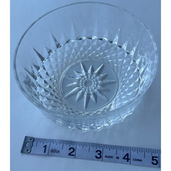 Set of 3 Arcoroc France Brand Clear Decorative Salad Glass Bowls 2.5" Diameter - Picture 8 of 11